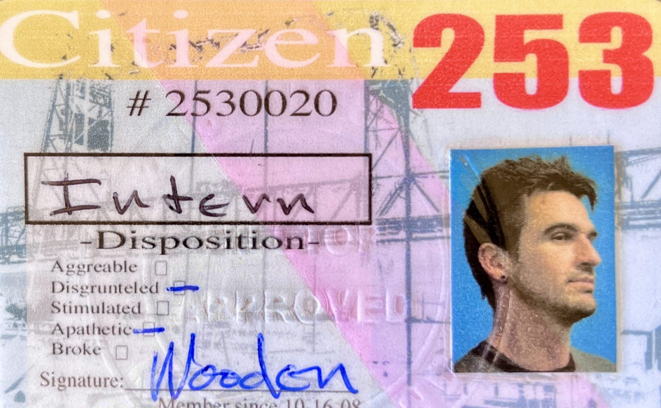 A novelty ID card with for Tacoma Washington