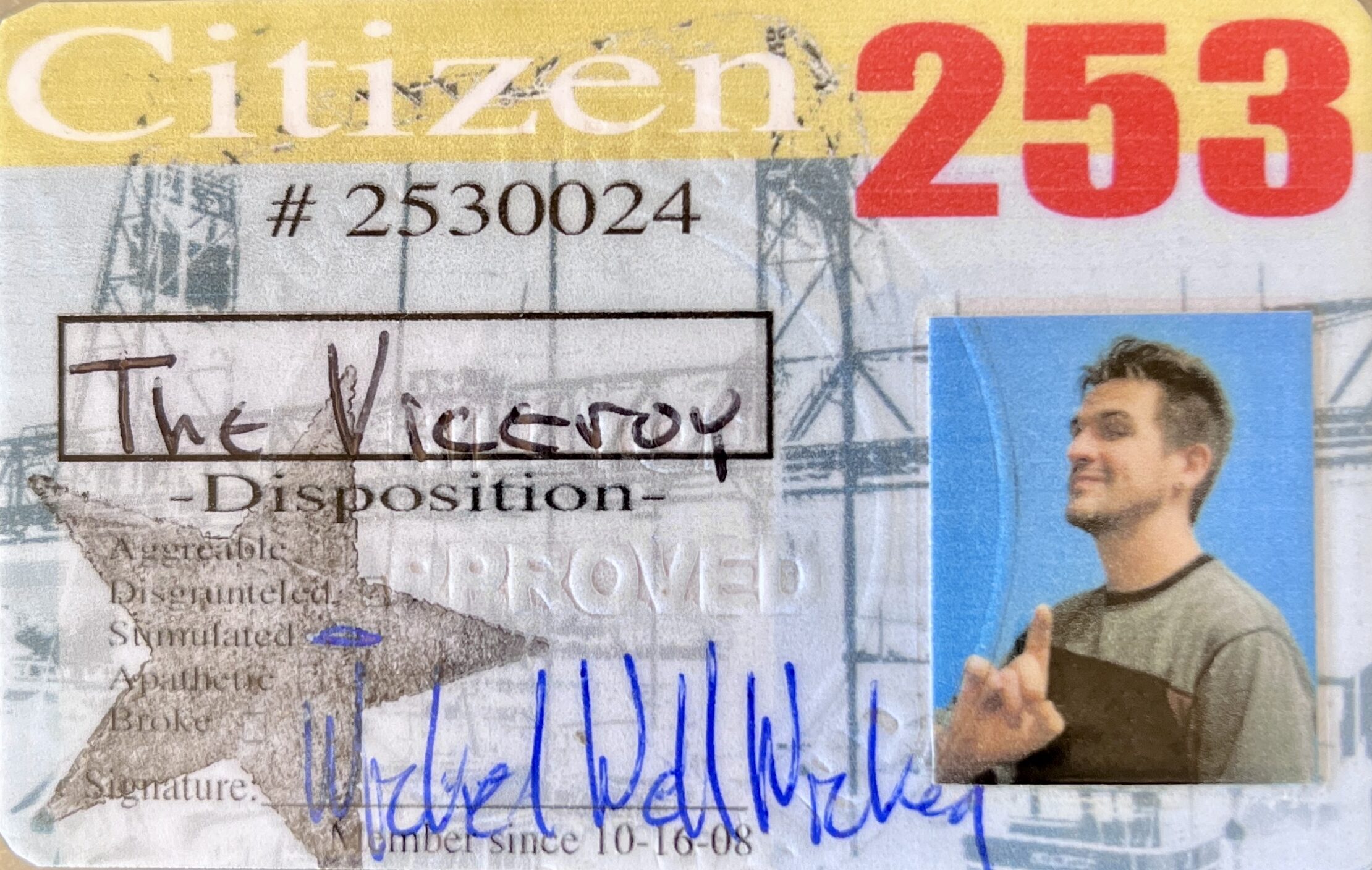 A novelty ID card with for Tacoma Washington